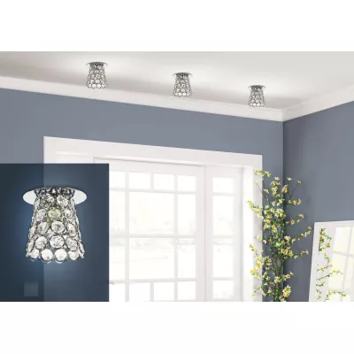 Designové podhledové stropní osvětlení PALMER - 1xG9, 40W, chromované / čiré