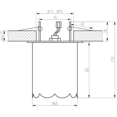 Designové vestavné stropní osvětlení PALMER - 1xG9, 40W, chromované / čiré