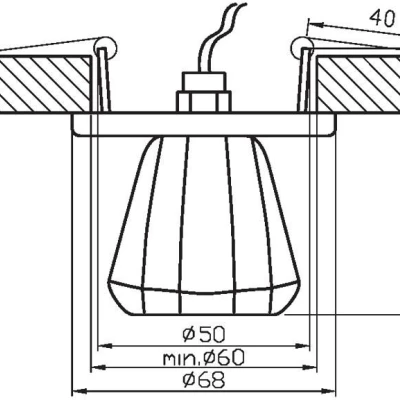 Stropní vestavné osvětlení PORTAGE - 1xG4, 20W, chromované