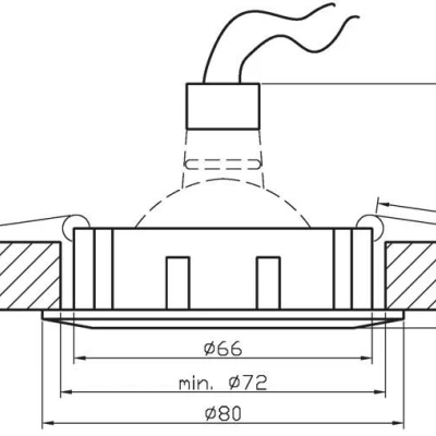 Podhledové stropní bodové osvětlení PROLETIA - 1xGU5,3, MR16, 50W, 8cm, kulaté, stříbrné