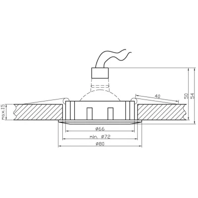 Podhledové stropní bodové osvětlení PROLETIA - 1xGU5,3, MR16, 50W, 8cm, kulaté, stříbrné
