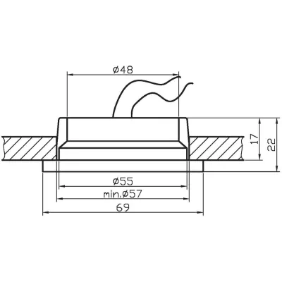 Vestavné stropní osvětlení RAISO 2 - 1xG4, 20W, 6,9x6,9cm, čtvercové, zlaté