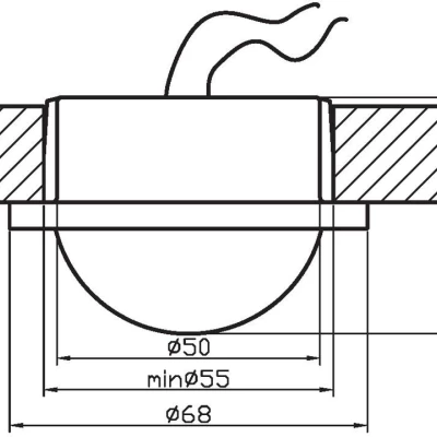 Vestavné stropní osvětlení RAISO 1 - 1xG4, 20W, 6,8cm, kulaté, stříbrné