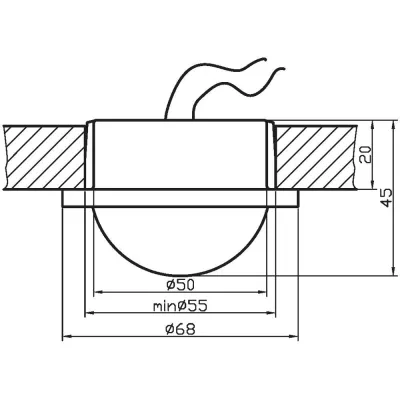 Vestavné stropní osvětlení RAISO 1 - 1xG4, 20W, 6,8cm, kulaté, stříbrné