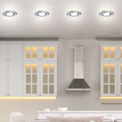 LED stropní vestavné osvětlení REMOTO 3 - 2x5W, 6500K (studená bílá), stříbrné