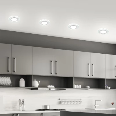 LED stropní vestavné svítidlo REMOTO 2 - 2x5W, 6500K (studená bílá), stříbrné