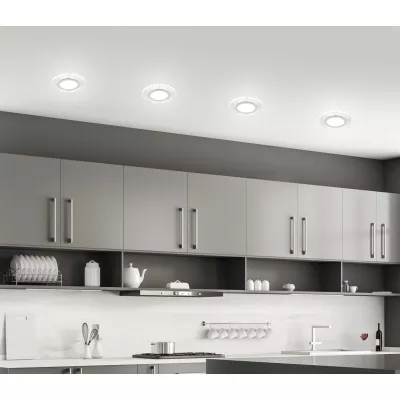 LED stropní vestavné svítidlo REMOTO 2 - 2x5W, 6500K (studená bílá), stříbrné
