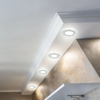 LED stropní vestavné světlo REMOTO 1 - 2x5W, 6500K (studená bílá), stříbrné