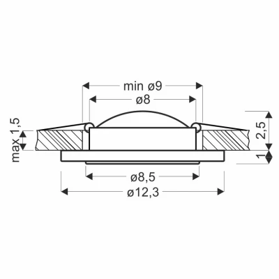 LED stropní vestavné světlo REMOTO 1 - 2x5W, 6500K (studená bílá), stříbrné