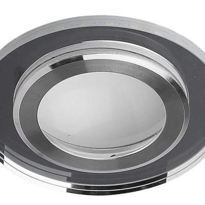 LED stropní vestavné světlo ROMURE - 2x5W, 4000K (denní bílá), stříbrné / zrcadlové sklo