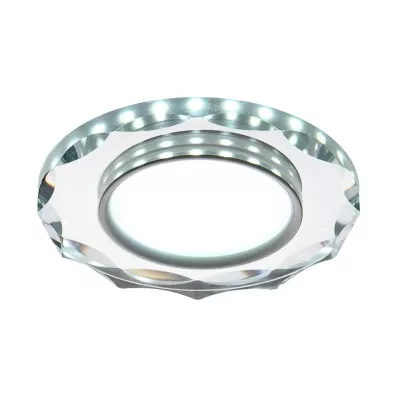 LED stropní zápustné svítidlo ROSSAE - 8W, 6500K (studená bílá), 11cm, bílé / čiré