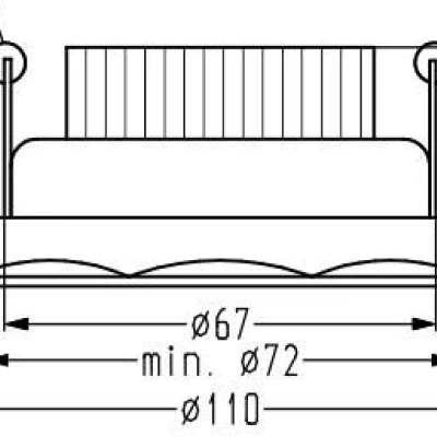 LED stropní zápustné svítidlo ROSSAE - 8W, 6500K (studená bílá), 11cm, bílé / čiré