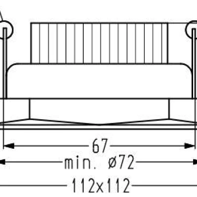LED stropní zápustné světlo ROSSAE - 8W, 6500K (studená bílá), 11cm, bílé / čiré