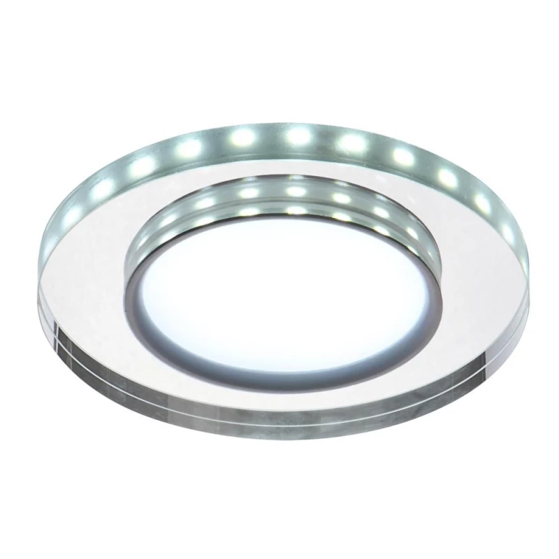 LED stropní zápustné osvětlení ROSSAE - 8W, 6500K (studená bílá), 11cm, kulaté, bílé / čiré