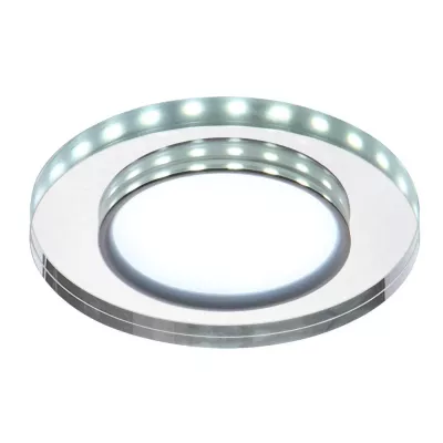 LED stropní zápustné osvětlení ROSSAE - 8W, 6500K (studená bílá), 11cm, kulaté, bílé / čiré