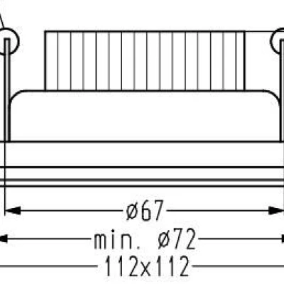 LED stropní zápustné osvětlení ROSSAE - 8W, 6500K (studená bílá), 11x11cm, hranaté, bílé / čiré