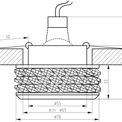 Stropní vestavné světlo SELAWIK - 1xGU5,3, MR16, 50W, kulaté, čiré