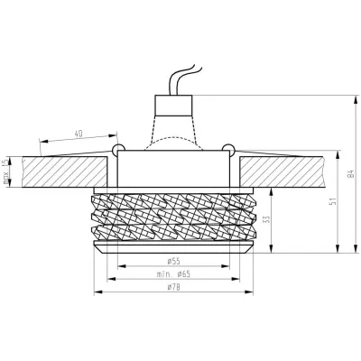 Stropní vestavné světlo SELAWIK - 1xGU5,3, MR16, 50W, kulaté, čiré