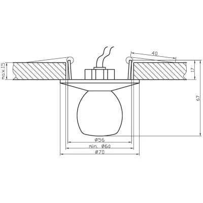 Podhledové bodové osvětlení SEWARD - 1xG4, 20W, koule, chromované