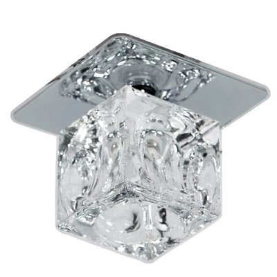 Stropní podhledové bodové osvětlení SKAWAY - 1xG4, 20W, hranaté, chromované