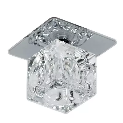 Stropní podhledové bodové osvětlení SKAWAY - 1xG4, 20W, hranaté, chromované