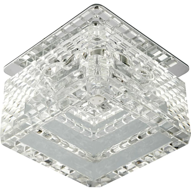 Stropní zápustné hranaté světlo SOLDOTNA - 1xG4, 20W, chromované