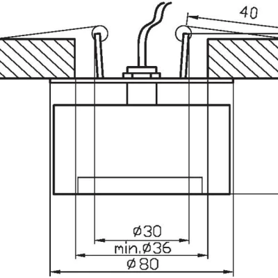 Stropní zápustné hranaté světlo SOLDOTNA - 1xG4, 20W, chromované