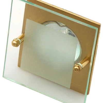 Stropní zápustné svítidlo SPARKLE 2 - 1xGU5,3, MR16, 50W, hranaté, satinované zlaté