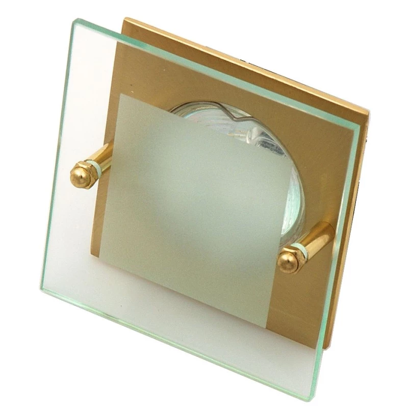 Stropní zápustné svítidlo SPARKLE 2 - 1xGU5,3, MR16, 50W, hranaté, satinované zlaté