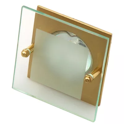 Stropní zápustné svítidlo SPARKLE 2 - 1xGU5,3, MR16, 50W, hranaté, satinované zlaté