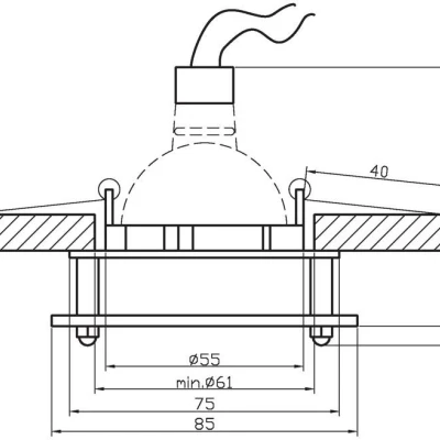 Stropní zápustné svítidlo SPARKLE 2 - 1xGU5,3, MR16, 50W, hranaté, satinované zlaté