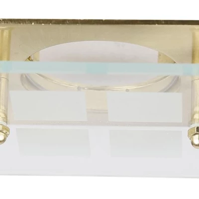 Podhledové stropní svítidlo SPARKLE 1 - 1xGU5,3, MR16, 50W, hranaté, satinované zlaté