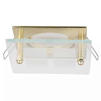 Podhledové stropní svítidlo SPARKLE 1 - 1xGU5,3, MR16, 50W, hranaté, satinované zlaté