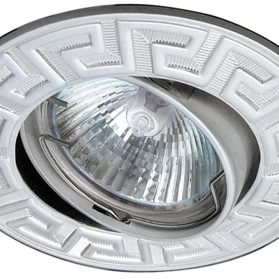 Podhledové stropní bodové osvětlení TIMEDA - 1xGU5,3, MR16, 50W, 9,3cm, kulaté, stříbrné