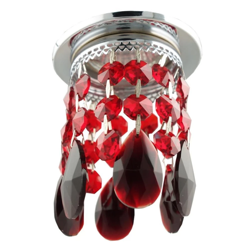 Stropní vestavné světlo TRAPER - 1xGU5,3, MR16, 50W, chromované / červené