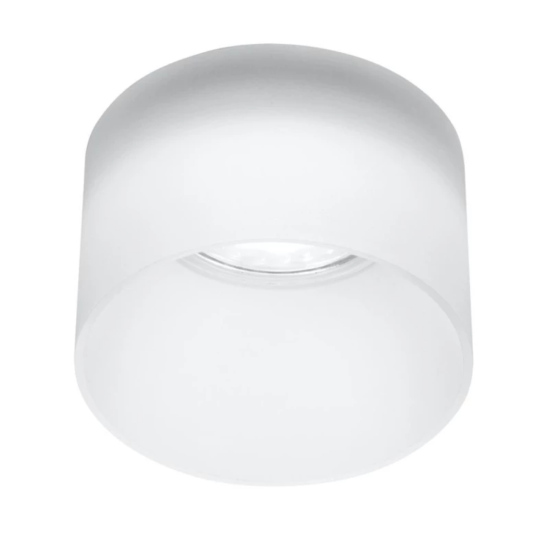 Stropní moderní vestavné svítidlo TUBA - 1xGU10, 50W, 7,8cm, kulaté, mražené sklo