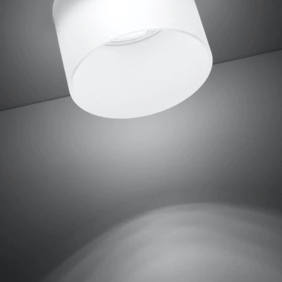 Stropní moderní vestavné svítidlo TUBA - 1xGU10, 50W, 7,8cm, kulaté, mražené sklo