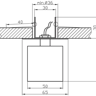 Stropní vestavné osvětlení VALDEZ - 1xG4, 20W, žluté