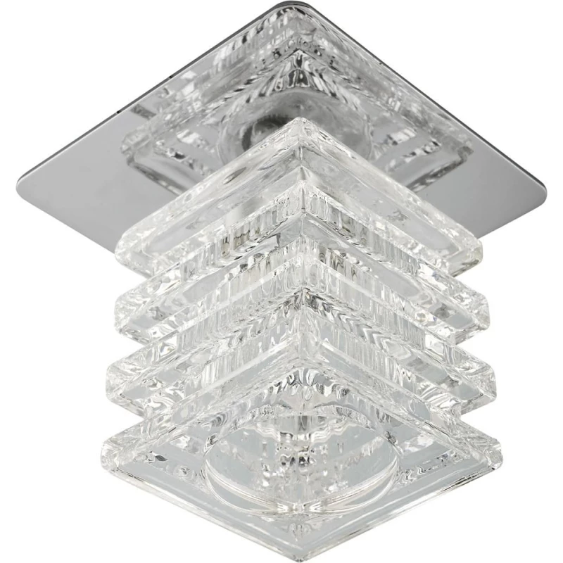 Stropní zápustné svítidlo VENETIE - 1xG4, 20W, chromované / čiré