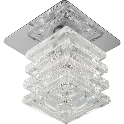 Stropní zápustné svítidlo VENETIE - 1xG4, 20W, chromované / čiré