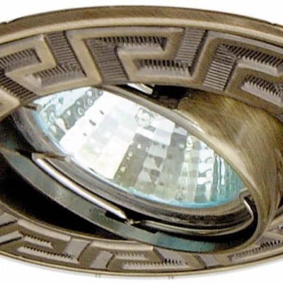 Zápustné stropní svítidlo VEYRA - 1xGU5,3, MR16, 50W, 9,3cm, kulaté, antické zlaté