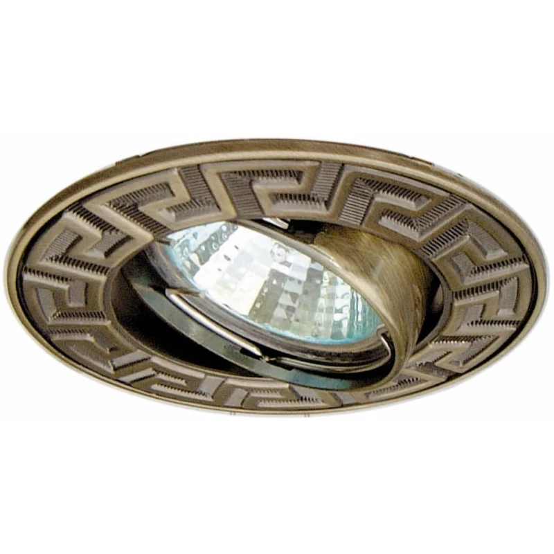 Zápustné stropní svítidlo VEYRA - 1xGU5,3, MR16, 50W, 9,3cm, kulaté, antické zlaté