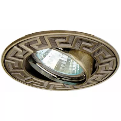 Zápustné stropní svítidlo VEYRA - 1xGU5,3, MR16, 50W, 9,3cm, kulaté, antické zlaté