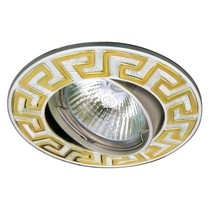 Zápustné stropní svítidlo VEYRA - 1xGU5,3, MR16, 50W, 9,3cm, kulaté, zlaté / stříbrné