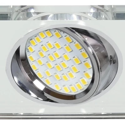 Stropní vestavné bodové svítidlo VIVIDUS - 1xGU10, MR16, 50W, 9cm, hranaté, čiré