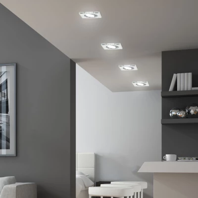 Stropní vestavné bodové svítidlo VIVIDUS - 1xGU10, MR16, 50W, 9cm, hranaté, čiré