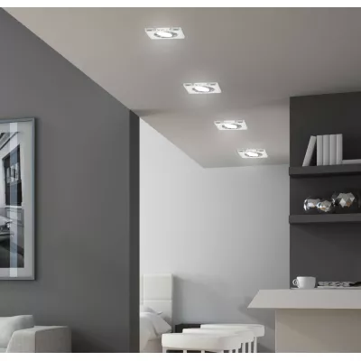 Stropní vestavné bodové svítidlo VIVIDUS - 1xGU10, MR16, 50W, 9cm, hranaté, čiré