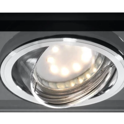 Stropní vestavné bodové svítidlo VIVIDUS - 1xGU10, MR16, 50W, 9cm, hranaté, černé