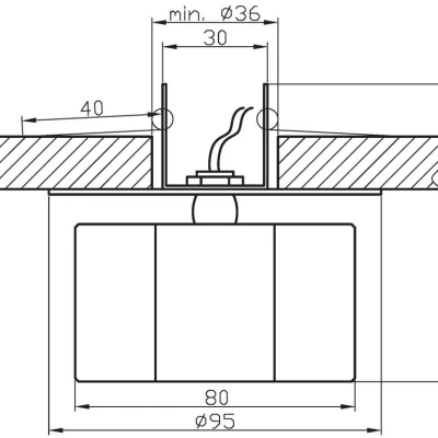 Podhledové stropní světlo WRANGEL - 1xG4, 20W, chromované