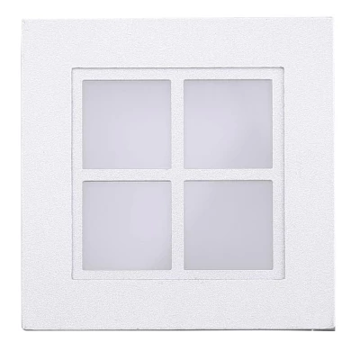 Schodišťové zápustné svítidlo ZORDA 6 - 1xG4, 20W, 9x9cm, čtvercové, bílé